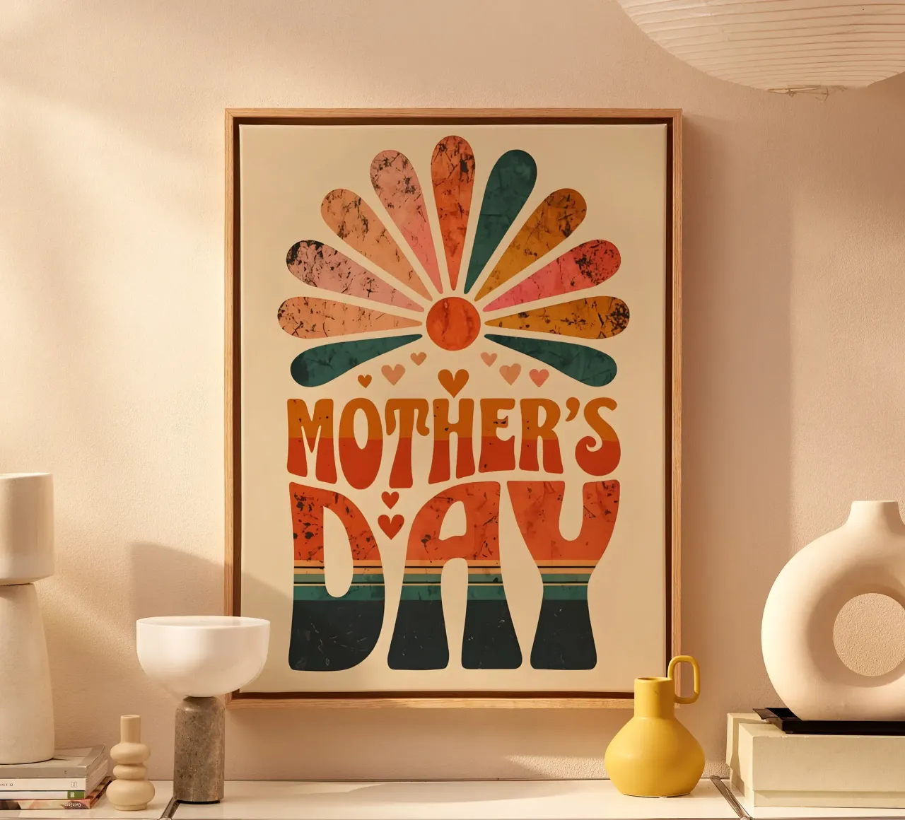 Moederdag canvas met Baklijst van RETRO VINTAGE EDITION