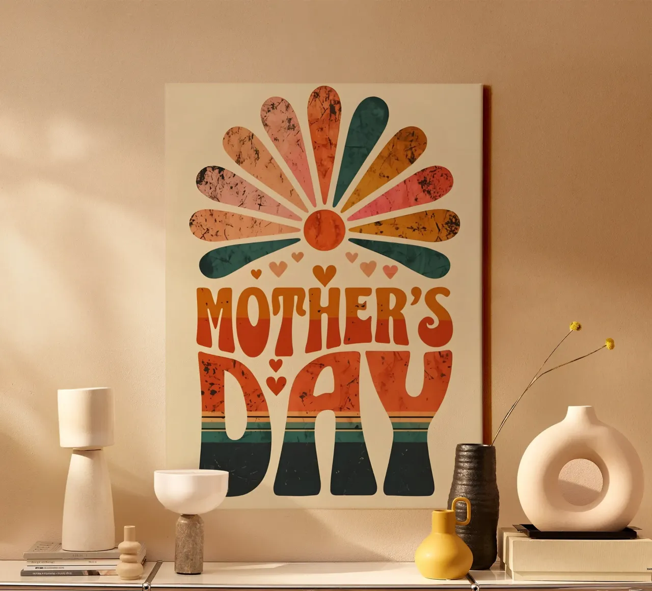Moederdag canvas met Baklijst van RETRO VINTAGE EDITION