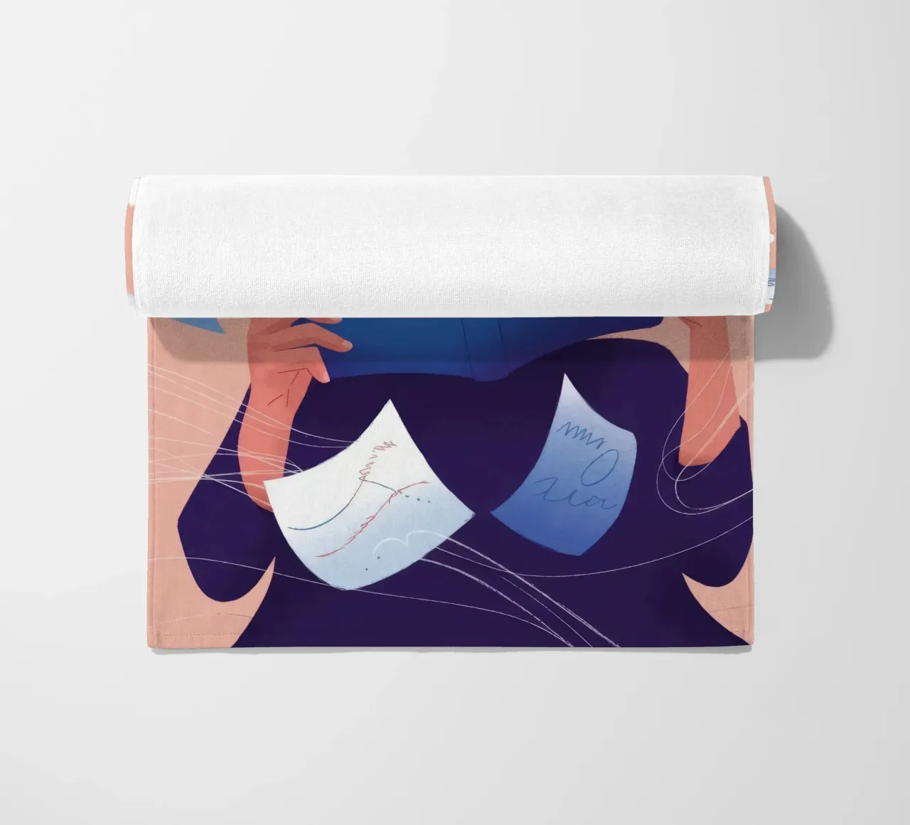 Phantasievolle Buchreise Strandtuch von Emery Kate