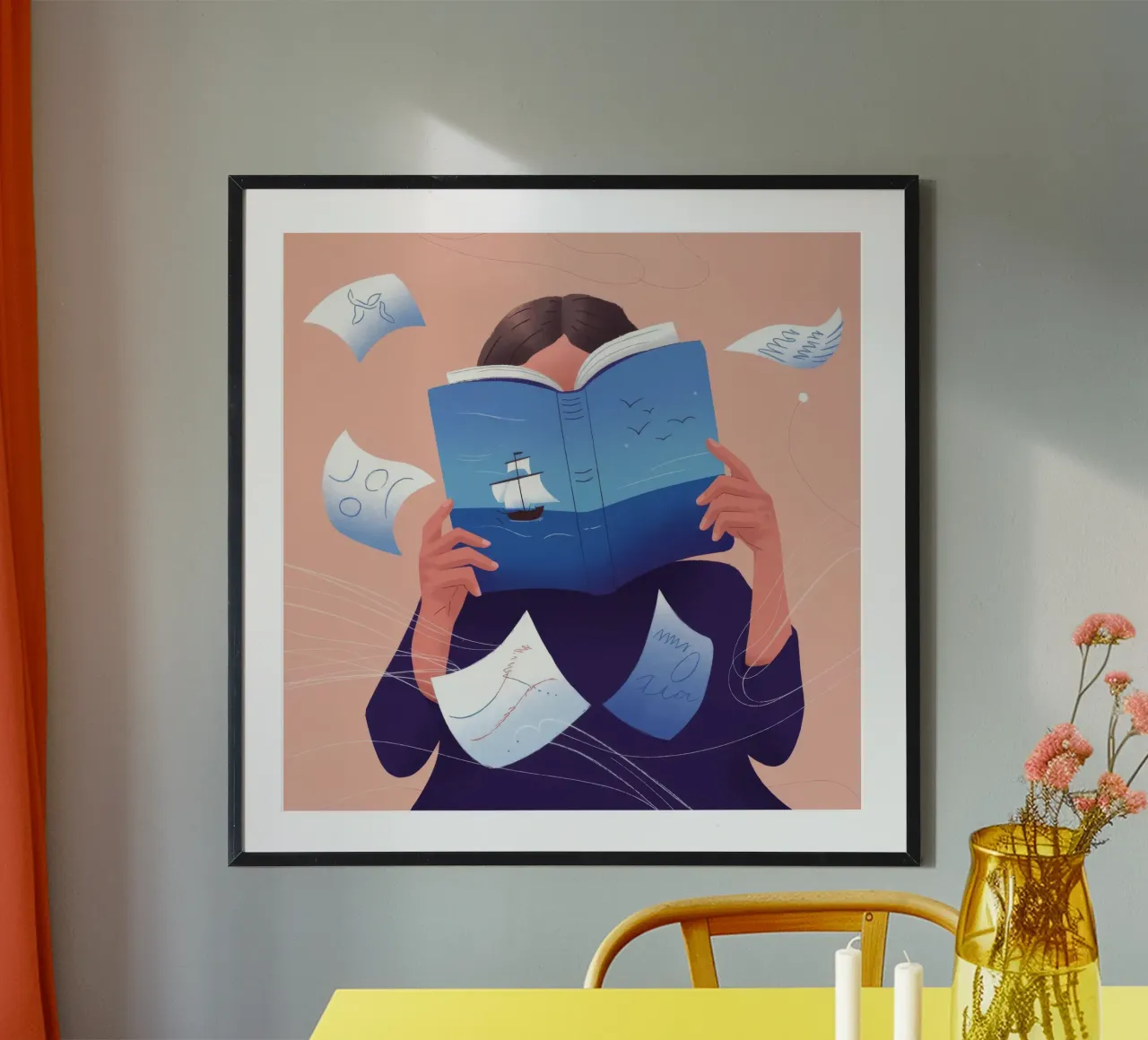 Phantasievolle Buchreise Poster von Emery Kate