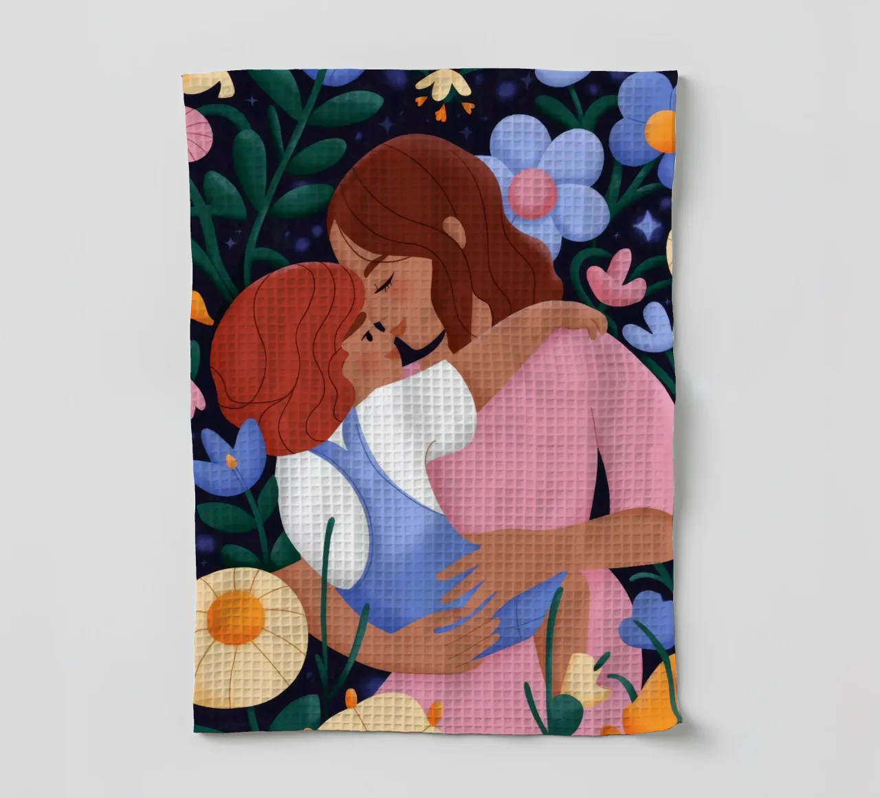Abbraccio floreale dell'amore canovaccio da cucina da Emery Kate