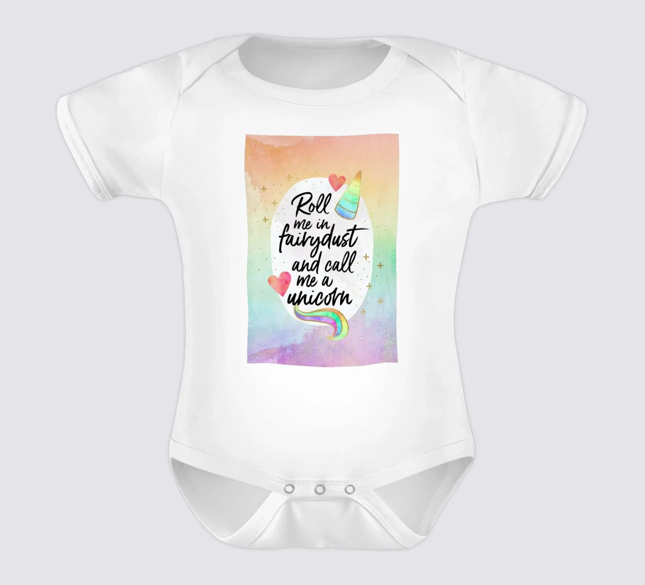 Roll Me in Fairydust Kurzarm Babybody von Elisabeth Fredriksson