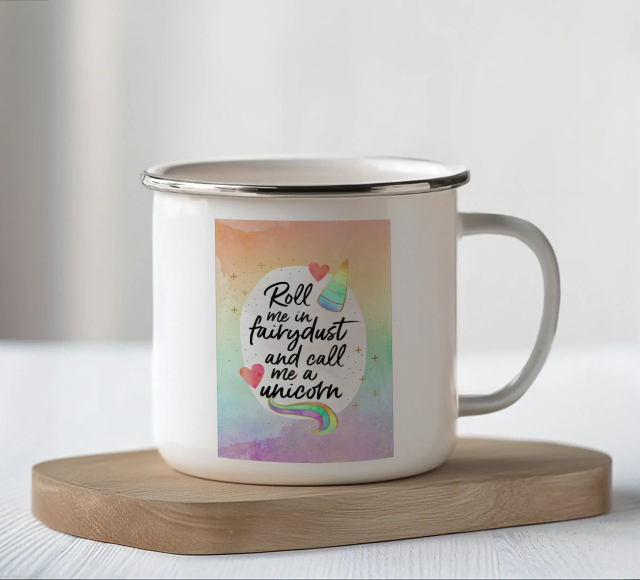 Roll Me in Fairydust Emaille Tasse von Elisabeth Fredriksson