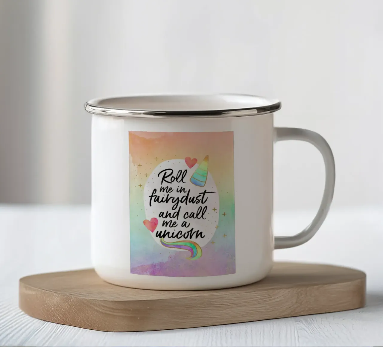 Roll Me in Fairydust tazza in smalto da Elisabeth Fredriksson