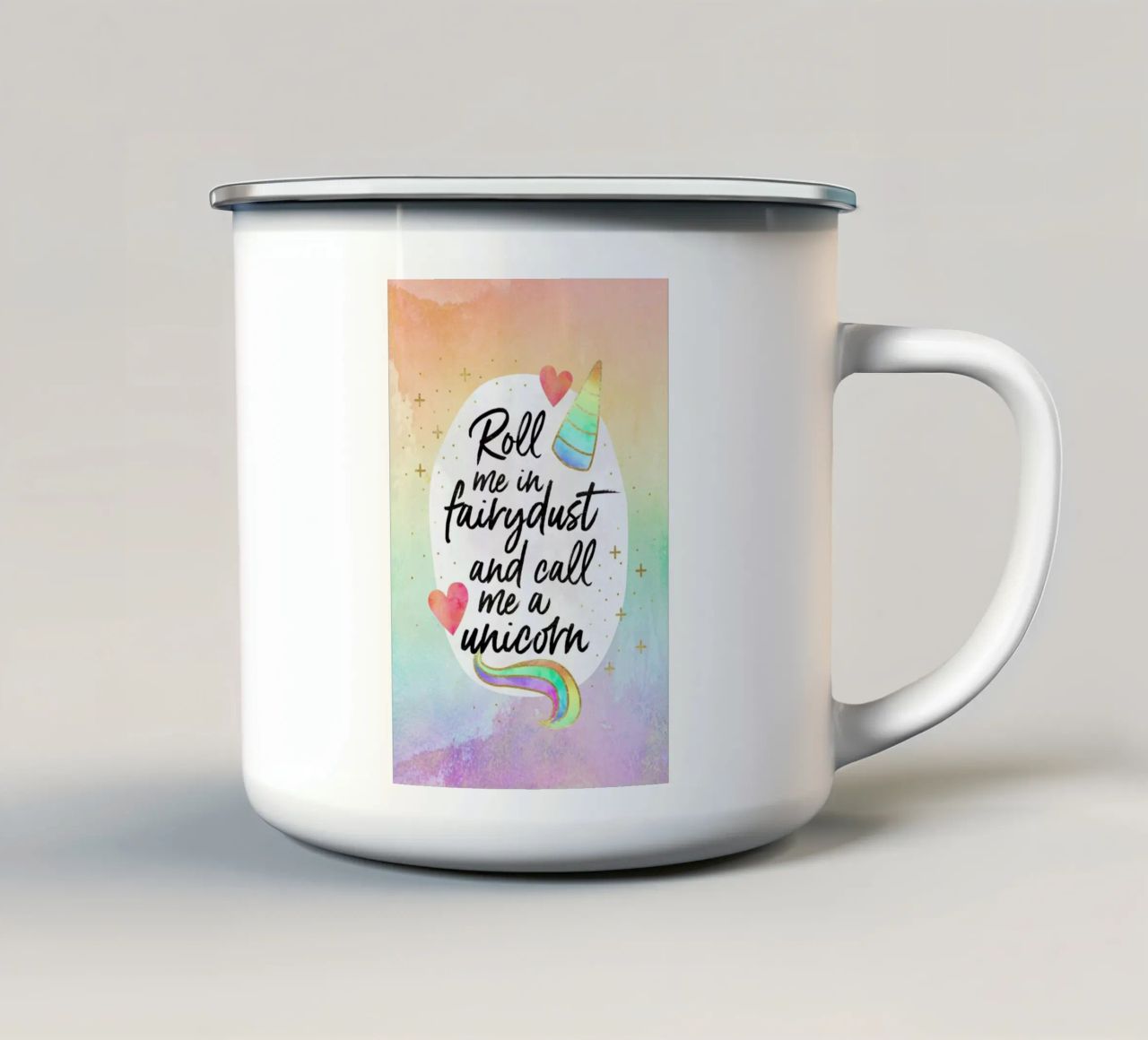 Roll Me in Fairydust Emaille Tasse von Elisabeth Fredriksson