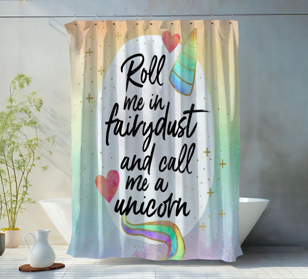 Roll Me in Fairydust Duschvorhang von Elisabeth Fredriksson
