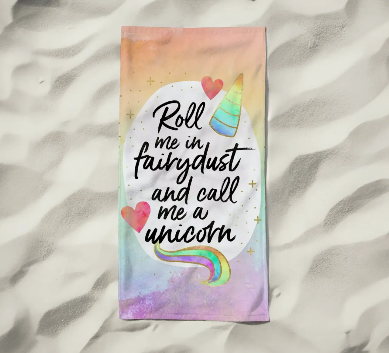 Roll Me in Fairydust toalla de playa de Elisabeth Fredriksson