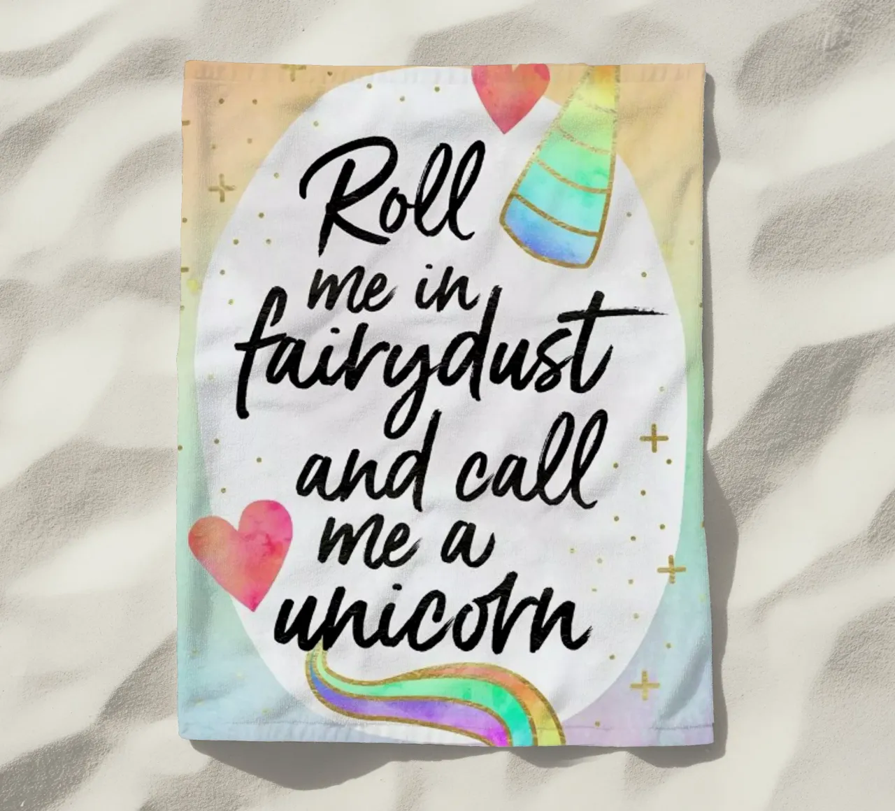 Roll Me in Fairydust toalla de playa de Elisabeth Fredriksson