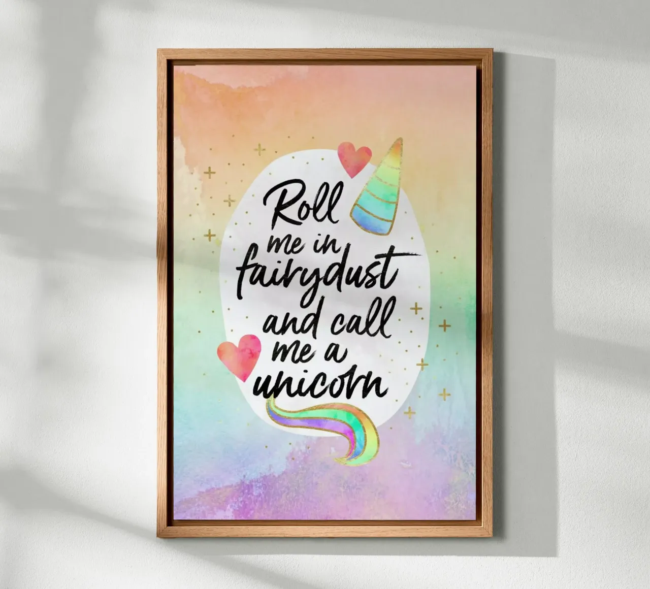 Roll Me in Fairydust tela con Cornice a cassetta da Elisabeth Fredriksson