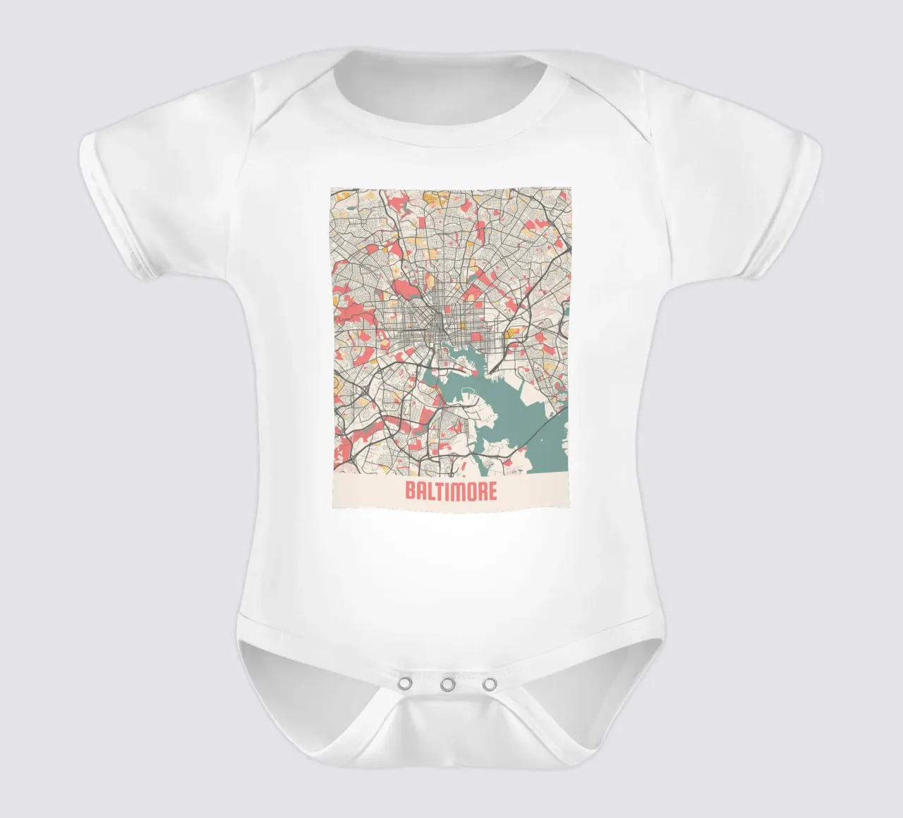 BALTIMORE body neonato maniche corte da Travelstudio