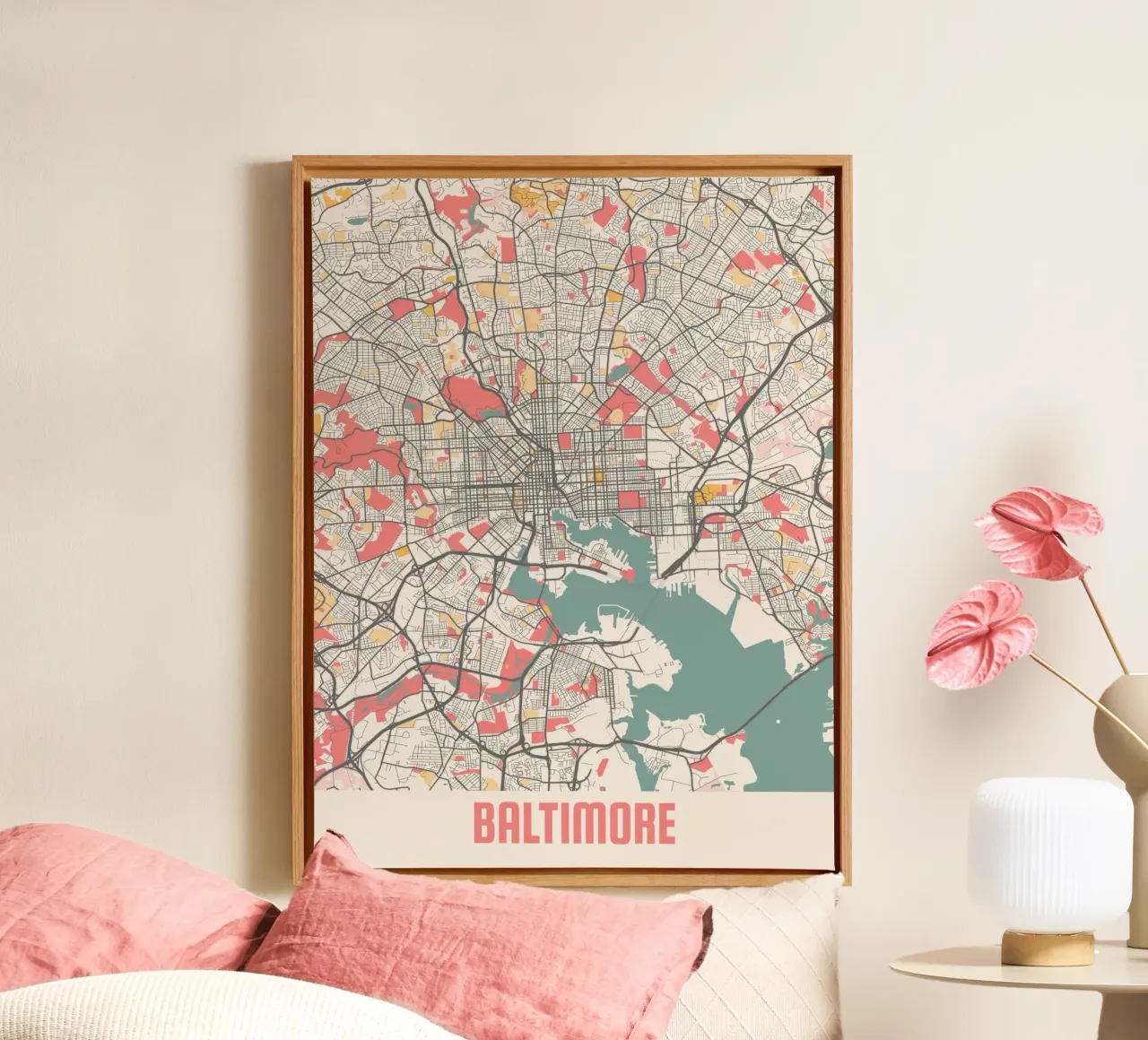 BALTIMORE tela con Cornice a cassetta da Travelstudio