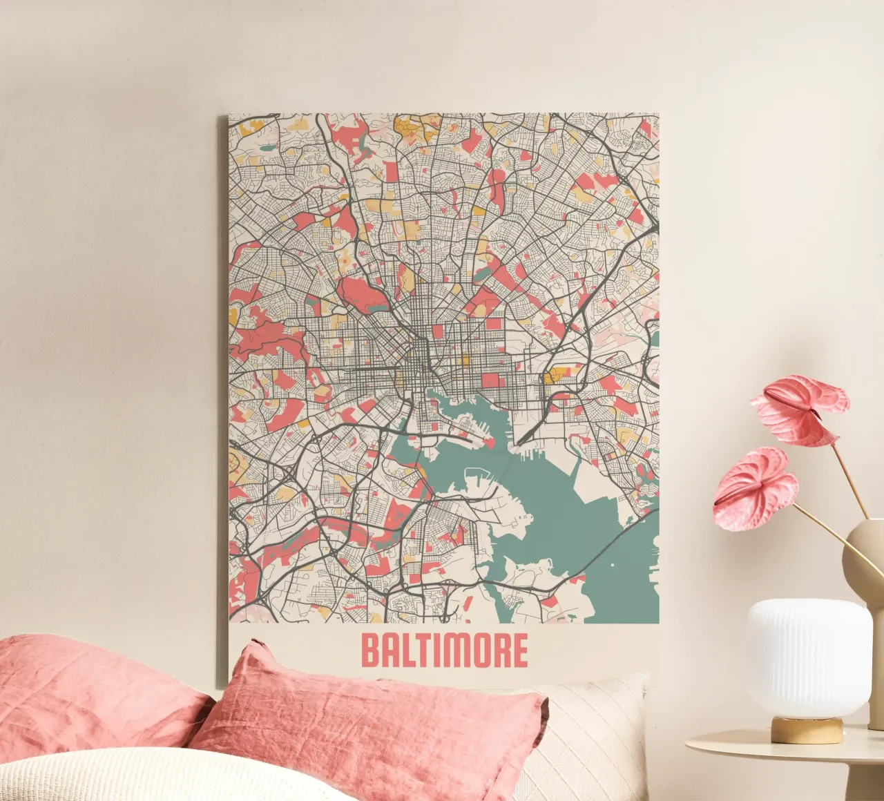 BALTIMORE tela con Cornice a cassetta da Travelstudio