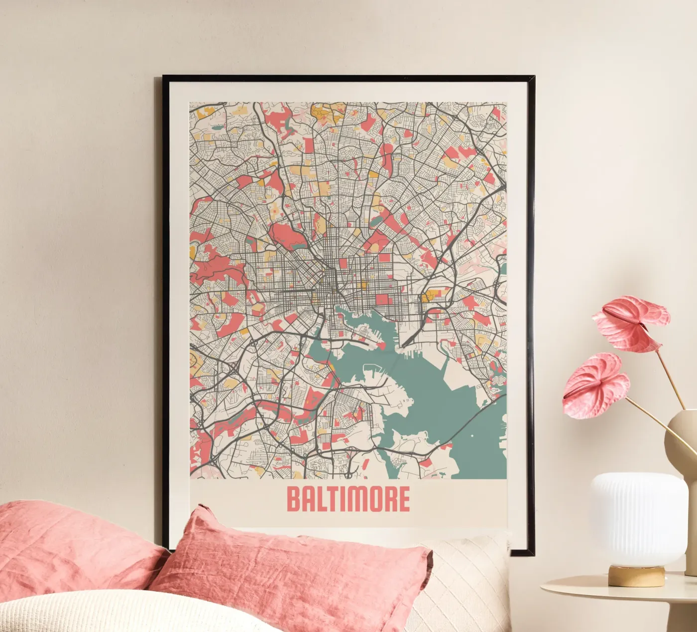 BALTIMORE poster van Travelstudio