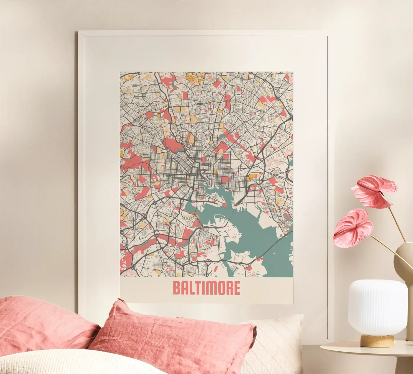 BALTIMORE poster van Travelstudio