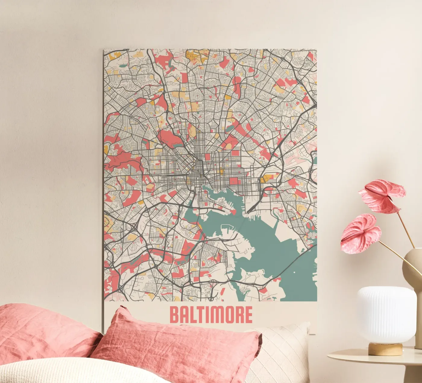 BALTIMORE poster van Travelstudio