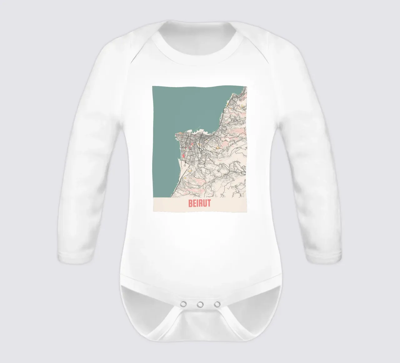 BEIRUT long-sleeve baby romper by Travelstudio