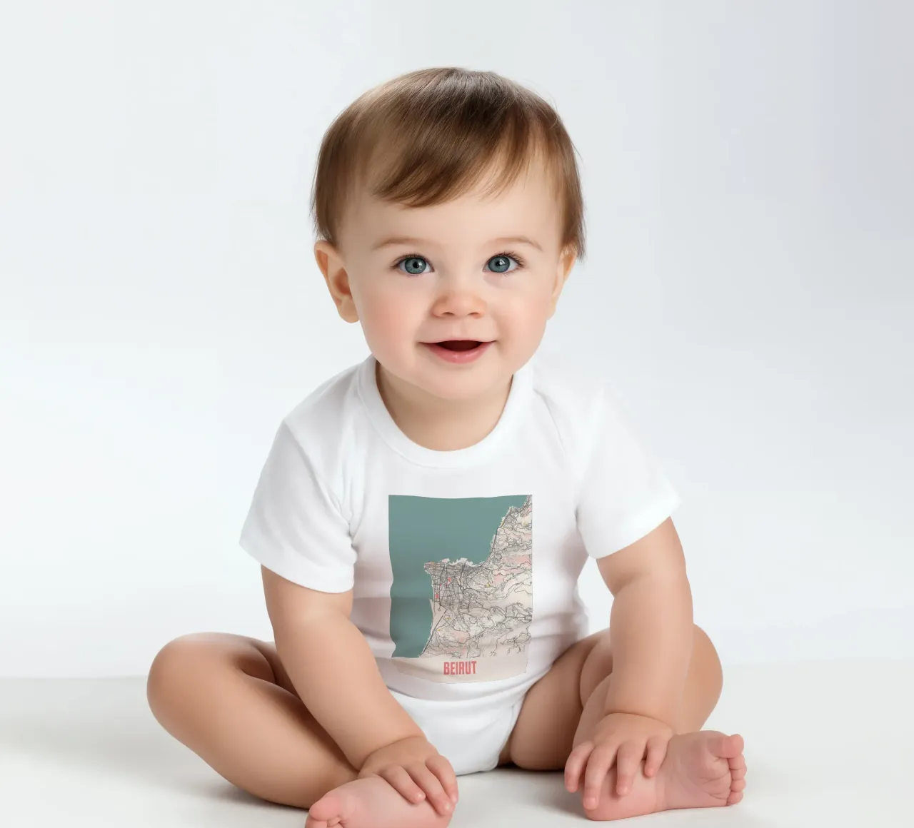 BEIRUT body neonato maniche corte da Travelstudio