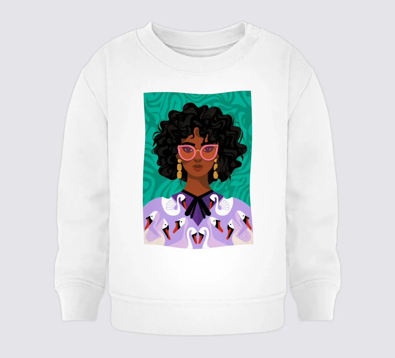 Stile dei capelli ricci felpa neonato da Emery Kate