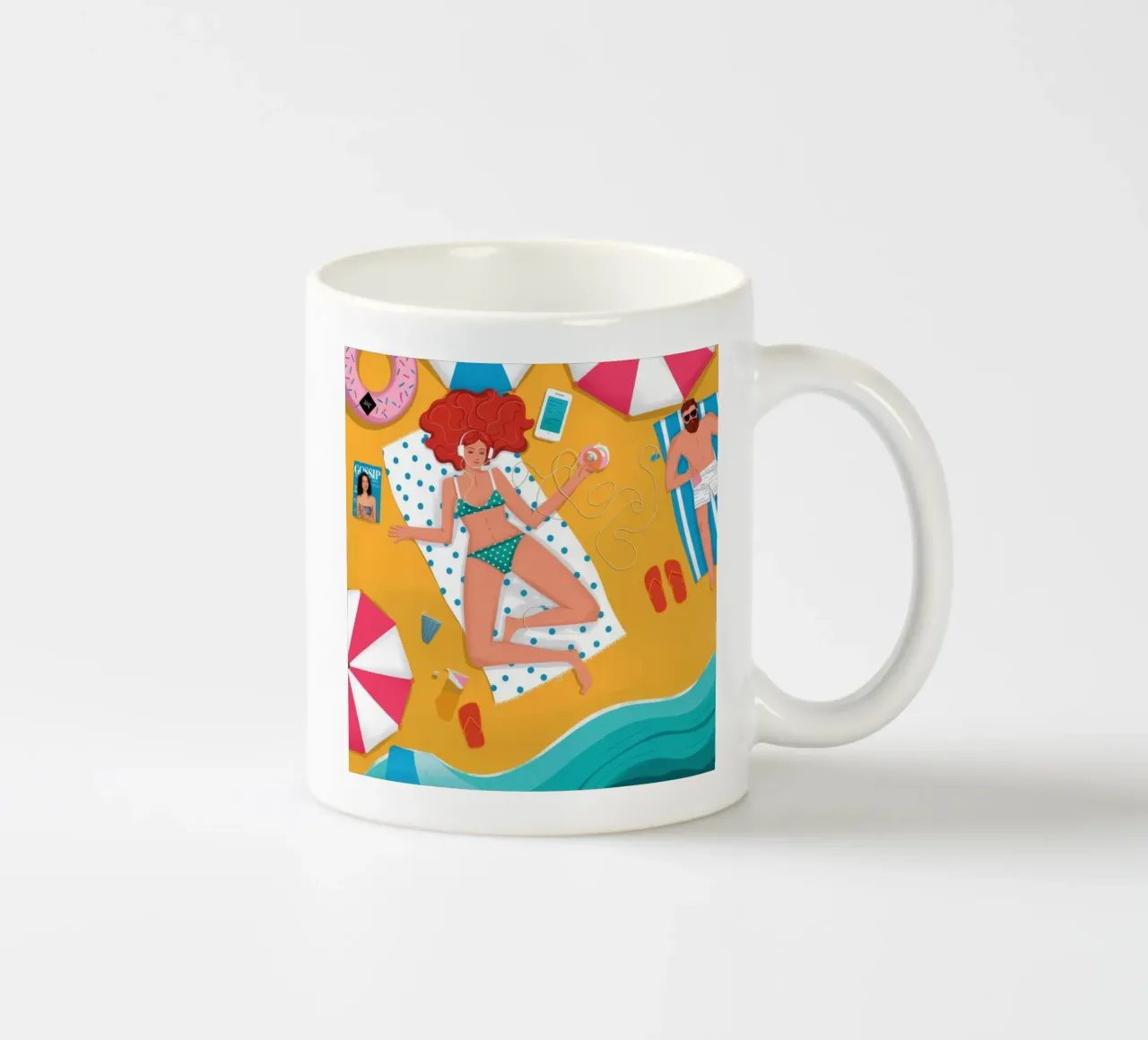 Giornata di relax in spiaggia tazza in ceramica da Emery Kate