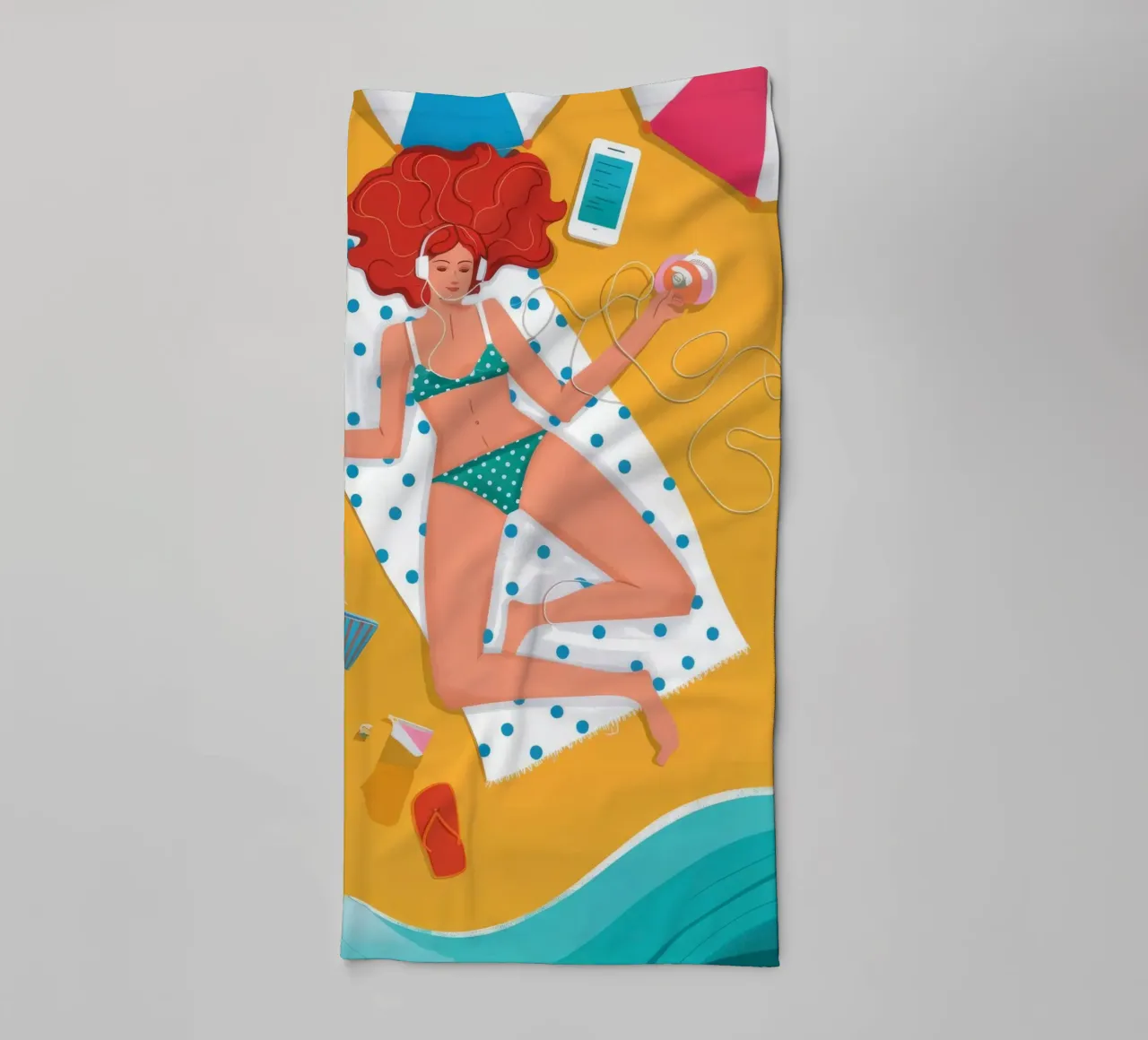 Giornata di relax in spiaggia asciugamano da bagno da Emery Kate