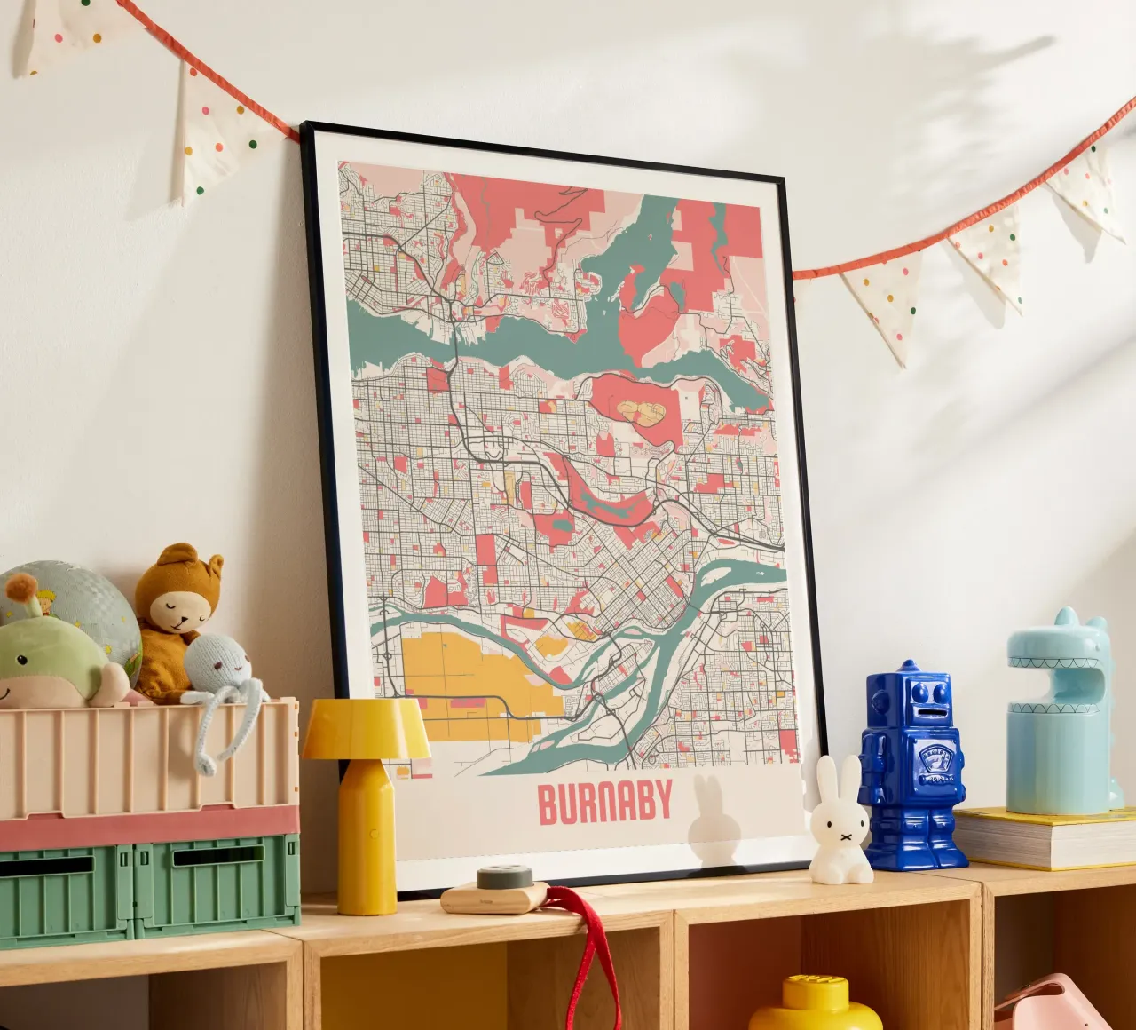 BURNABY poster con telaio in alluminio da Travelstudio