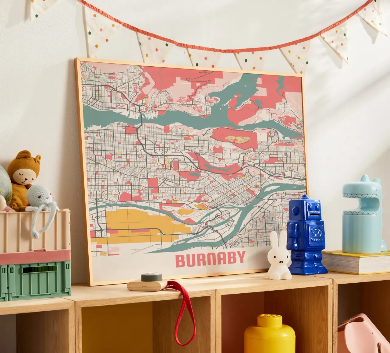 BURNABY poster con telaio in alluminio da Travelstudio