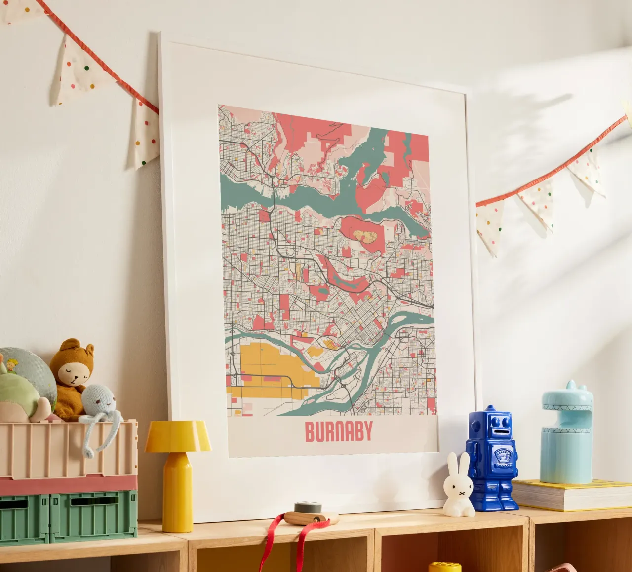 BURNABY poster con telaio in alluminio da Travelstudio