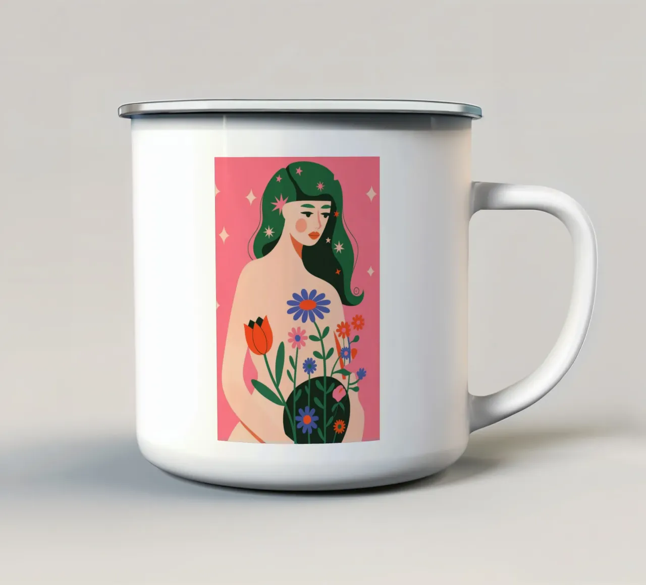 L'abbraccio della natura tazza in smalto da Emery Kate