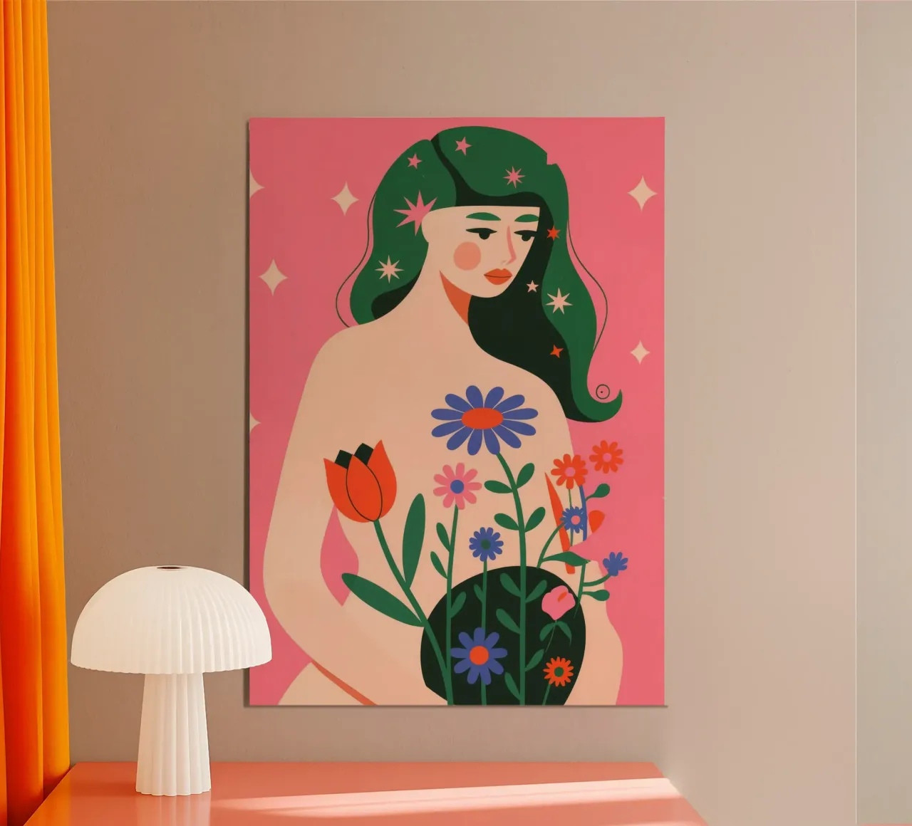 L'abbraccio della natura poster con telaio in alluminio da Emery Kate
