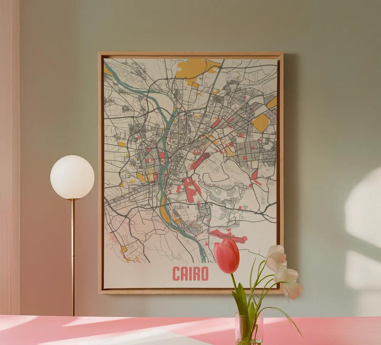CAIRO tela con Cornice a cassetta da Travelstudio