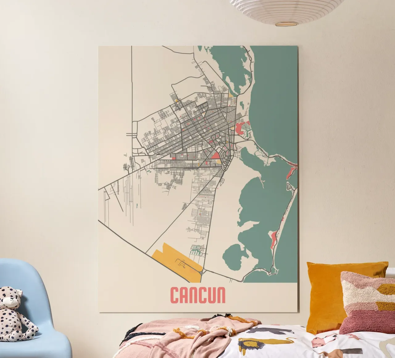 CANCUN poster con telaio in alluminio da Travelstudio