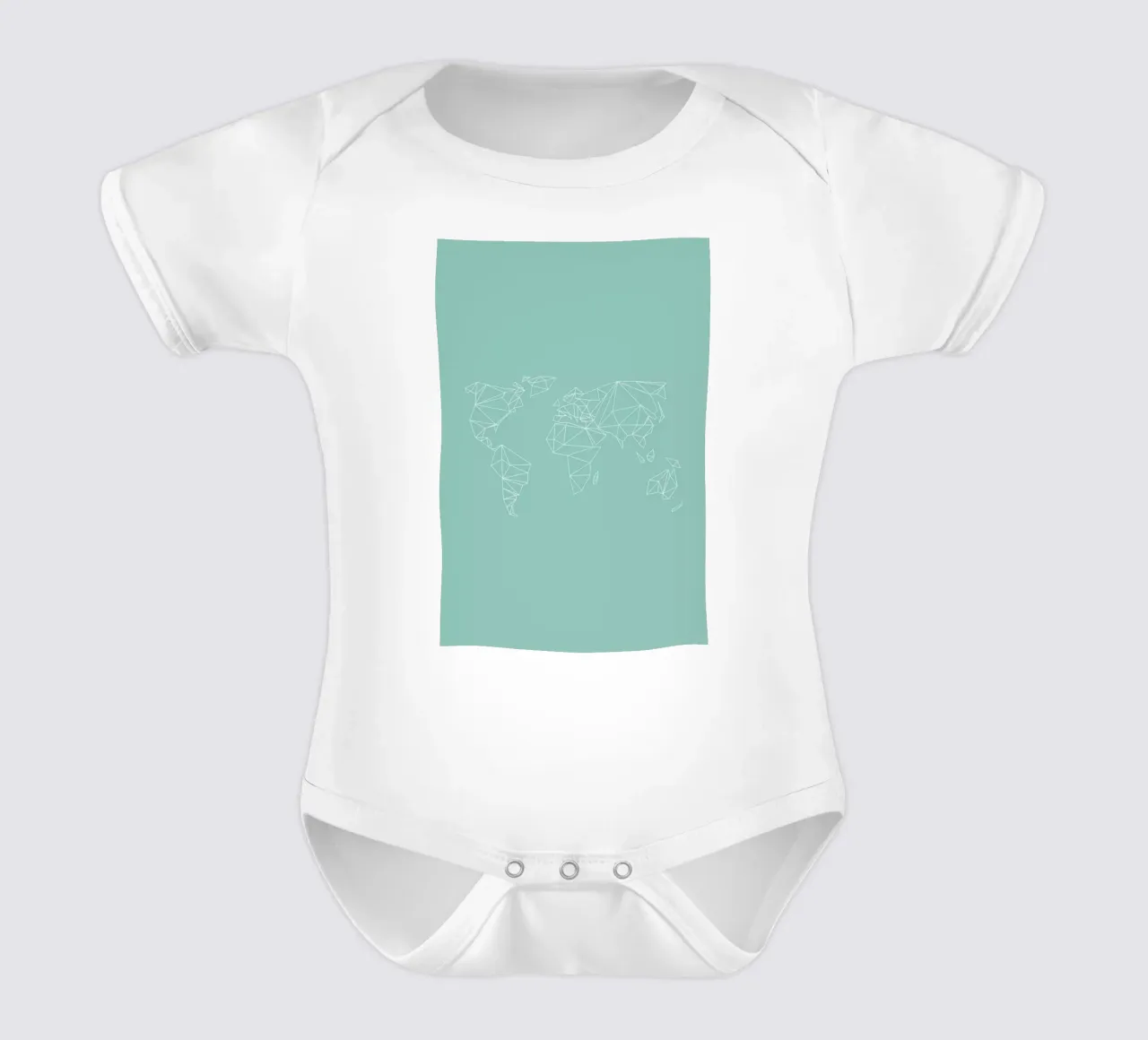 Geometrical World Green 2 body de bebé de Studio Nahili
