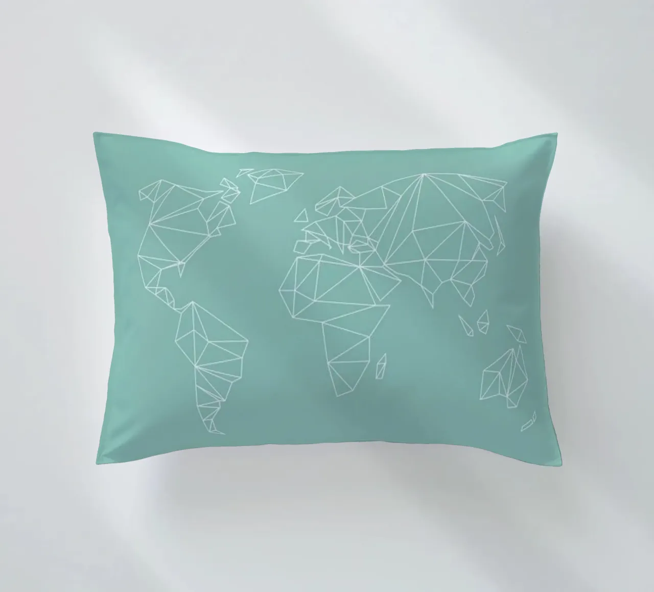 Geometrical World Green 2 cuscino da Studio Nahili