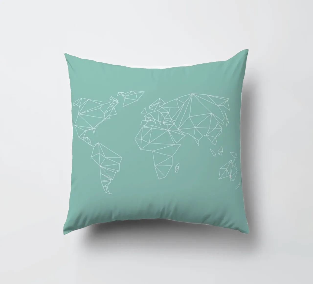 Geometrical World Green 2 cuscino da Studio Nahili