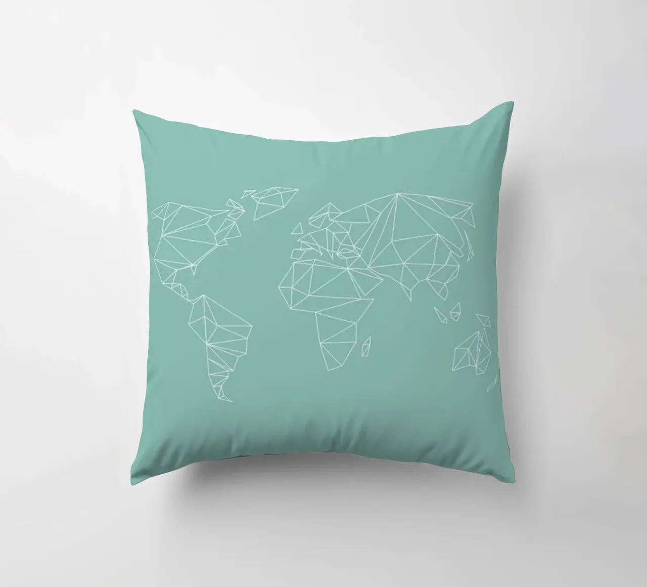 Geometrical World Green 2 cuscino da Studio Nahili