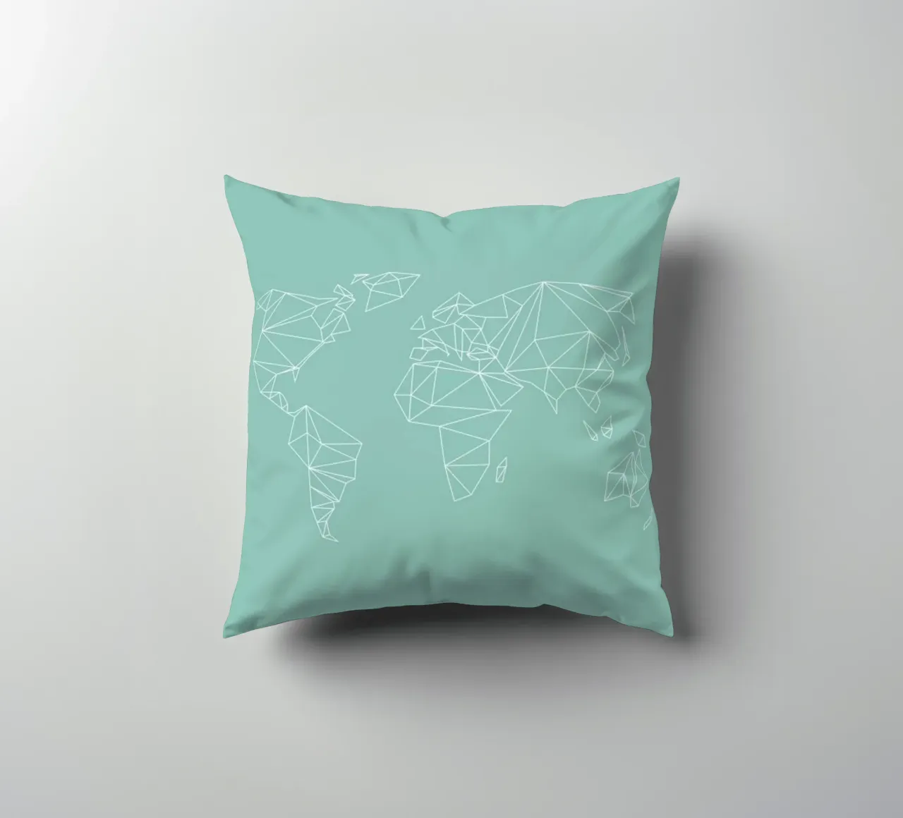 Geometrical World Green 2 cuscino da Studio Nahili