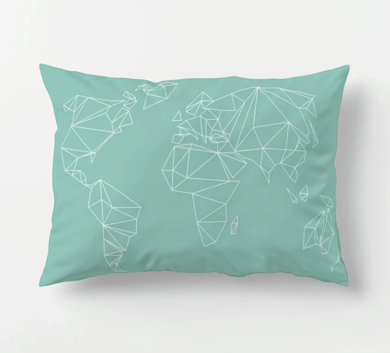 Geometrical World Green 2 cuscino da Studio Nahili