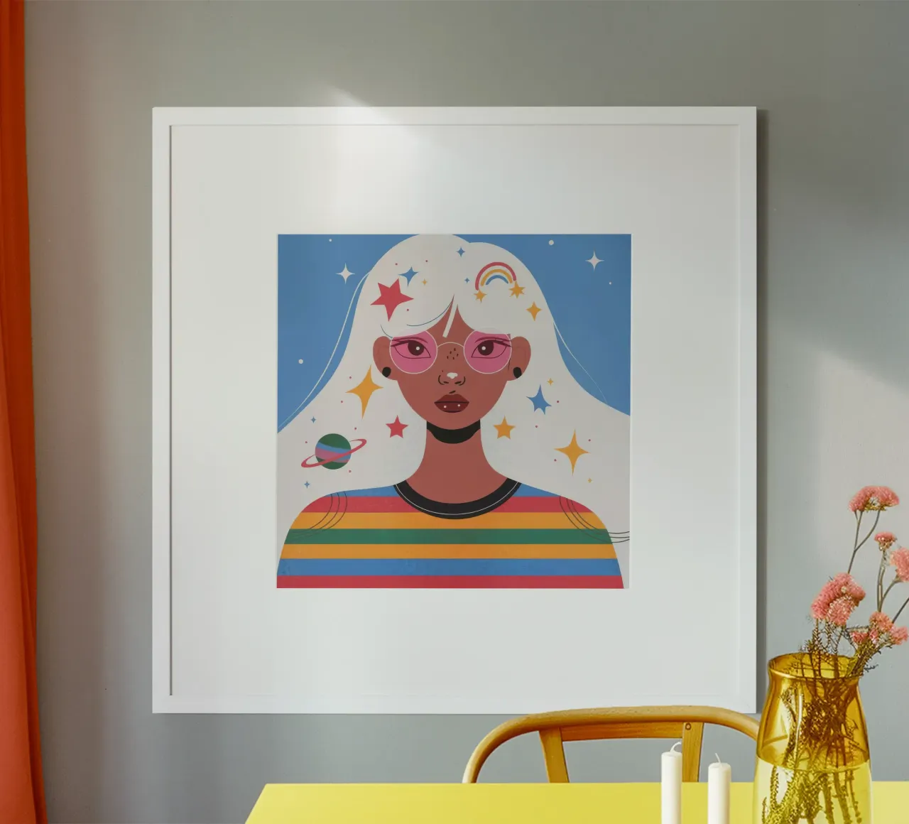 Notte stellata e arcobaleno carta hahnemühle da Emery Kate