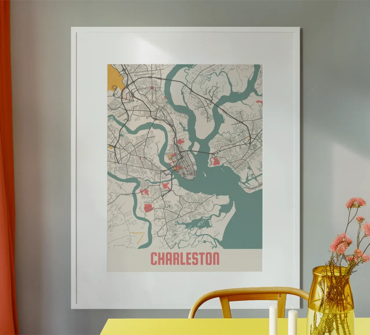 CHARLESTON poster con telaio in plastica da Travelstudio