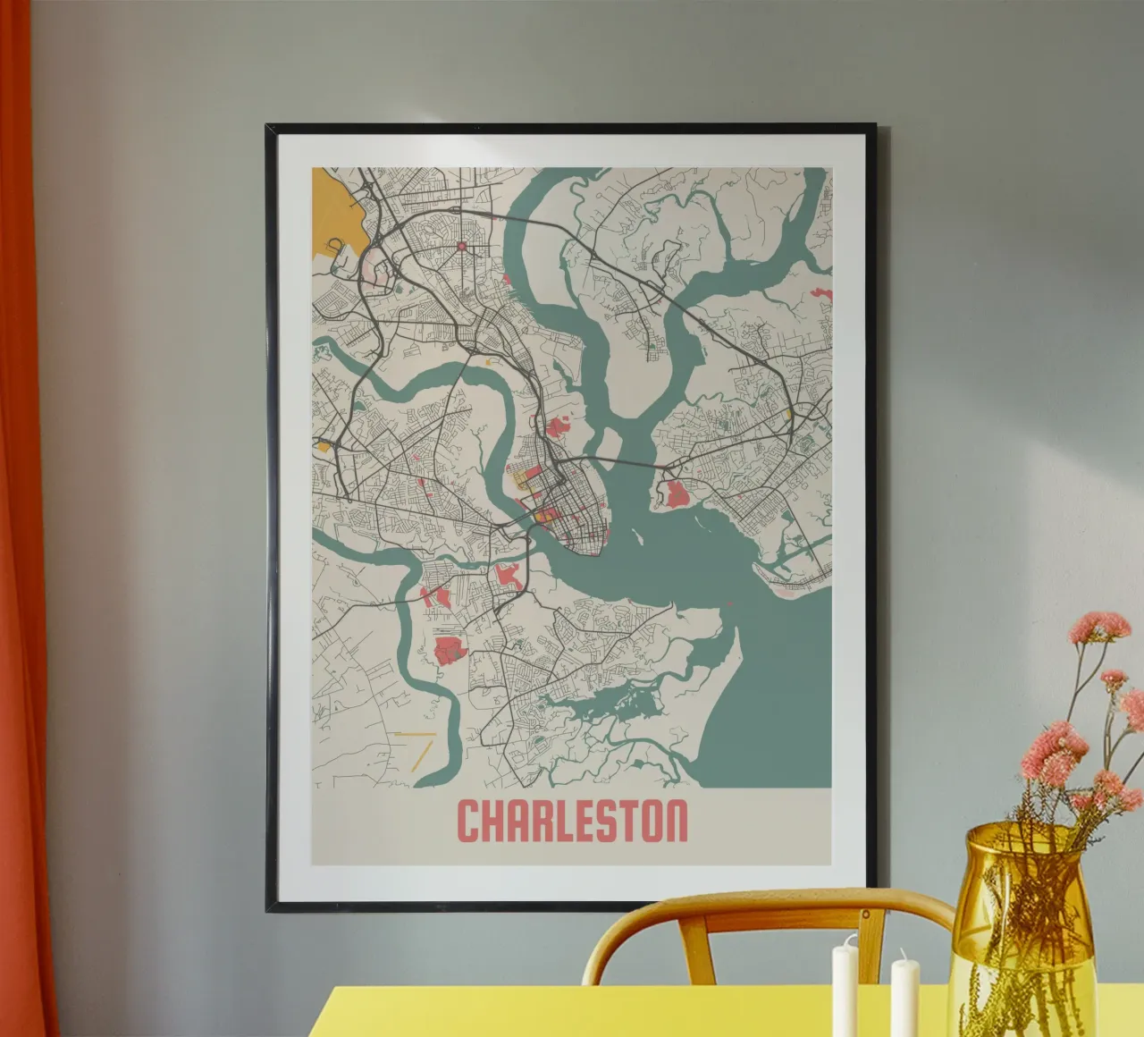 CHARLESTON poster con telaio in plastica da Travelstudio