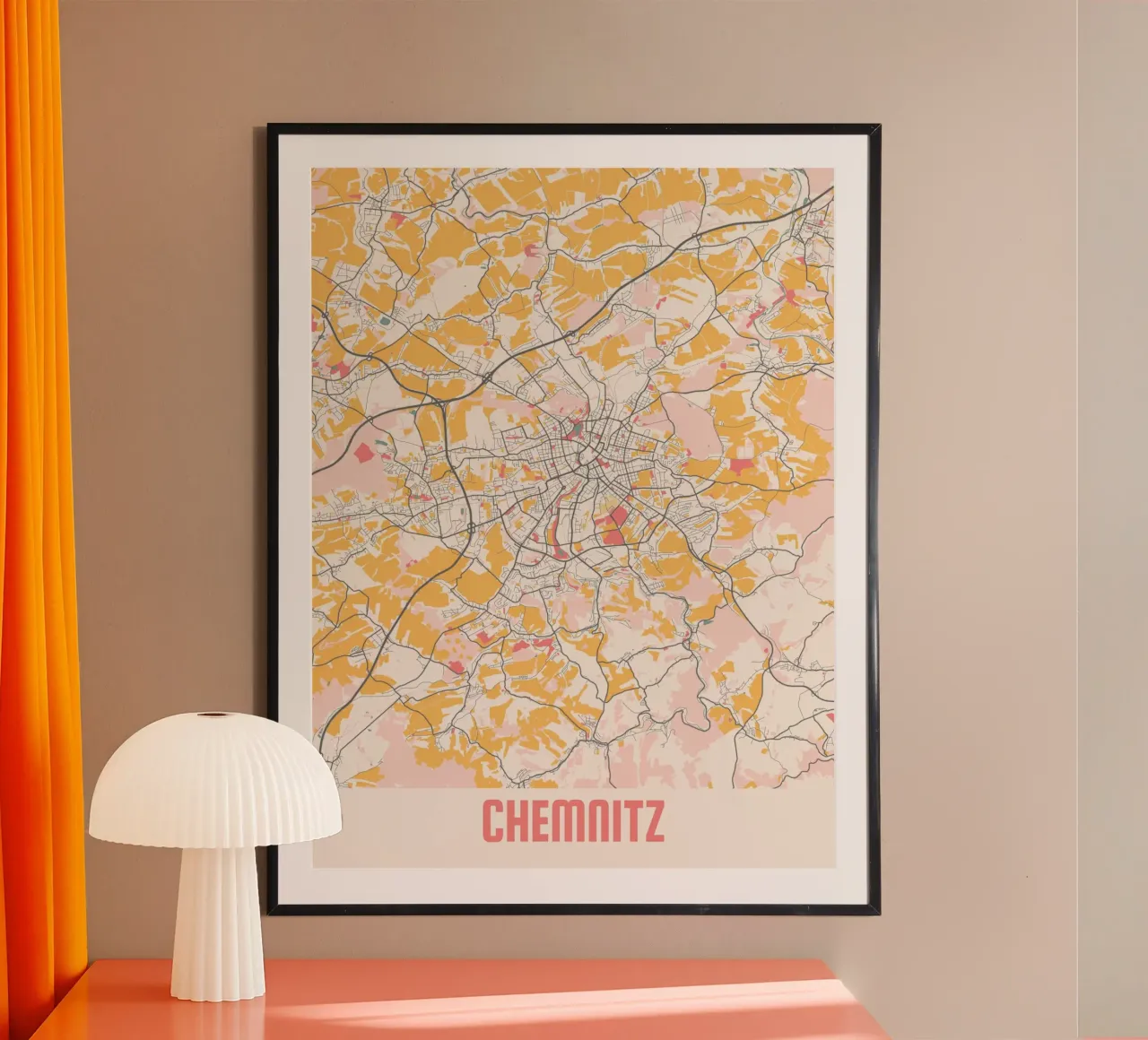 CHEMNITZ poster con telaio in plastica da Travelstudio