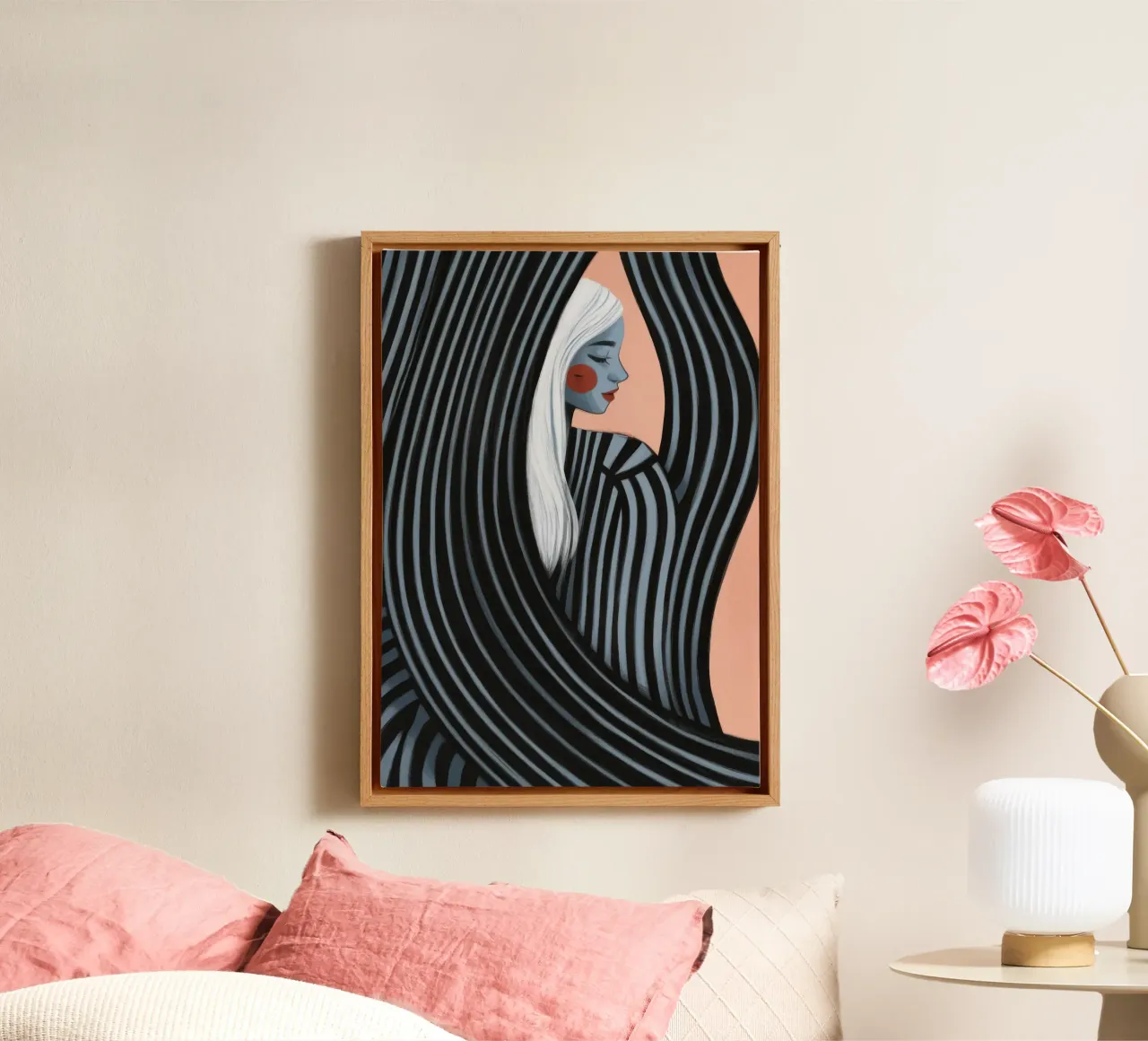 Contemplazione mistica tela con Cornice a cassetta da Emery Kate