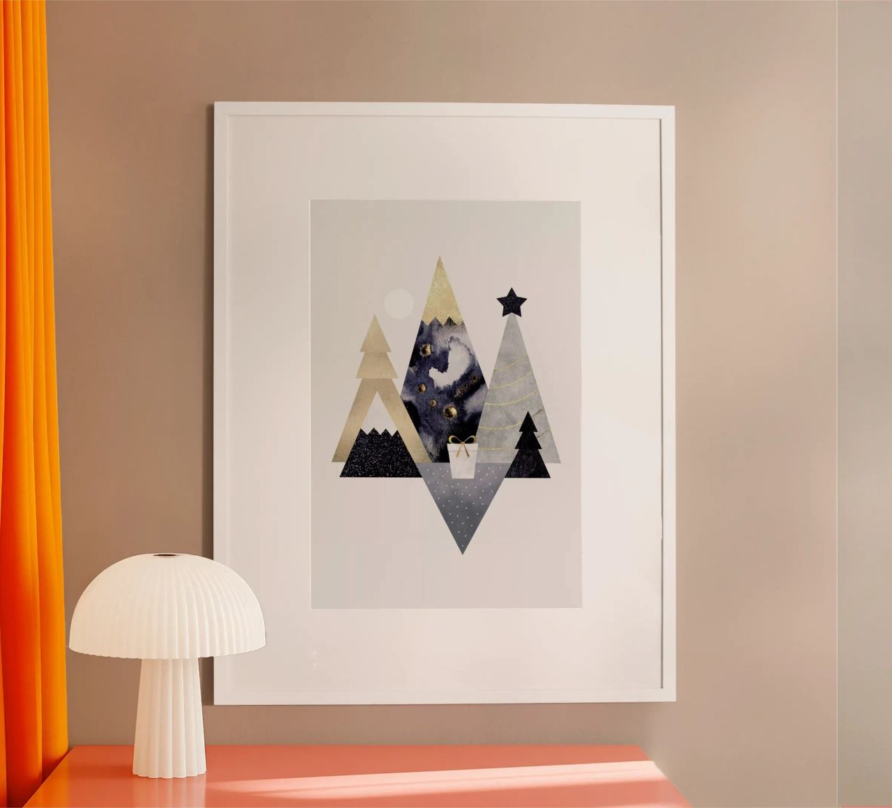 Christmas Mountains Poster von Elisabeth Fredriksson