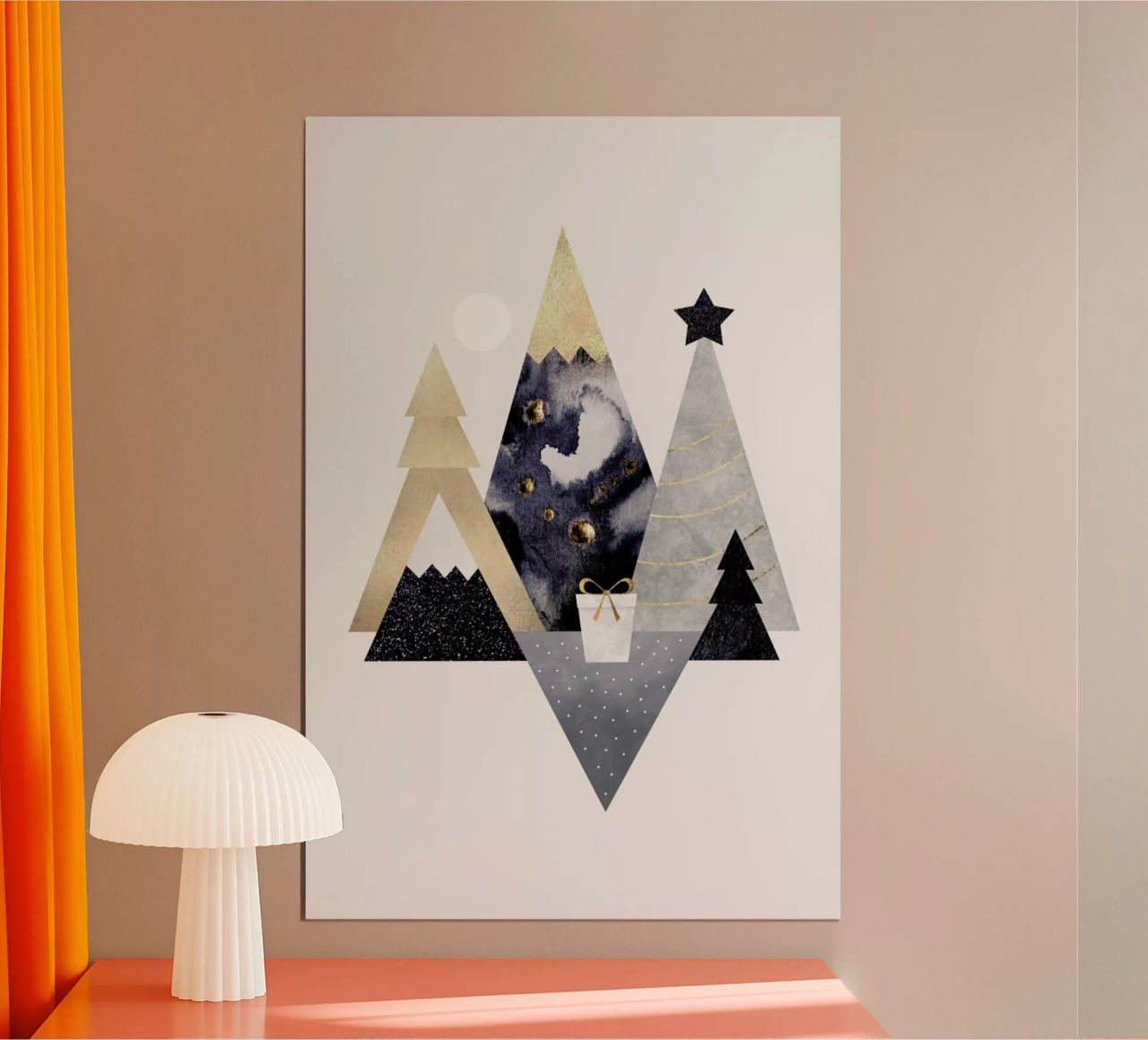 Christmas Mountains Poster von Elisabeth Fredriksson