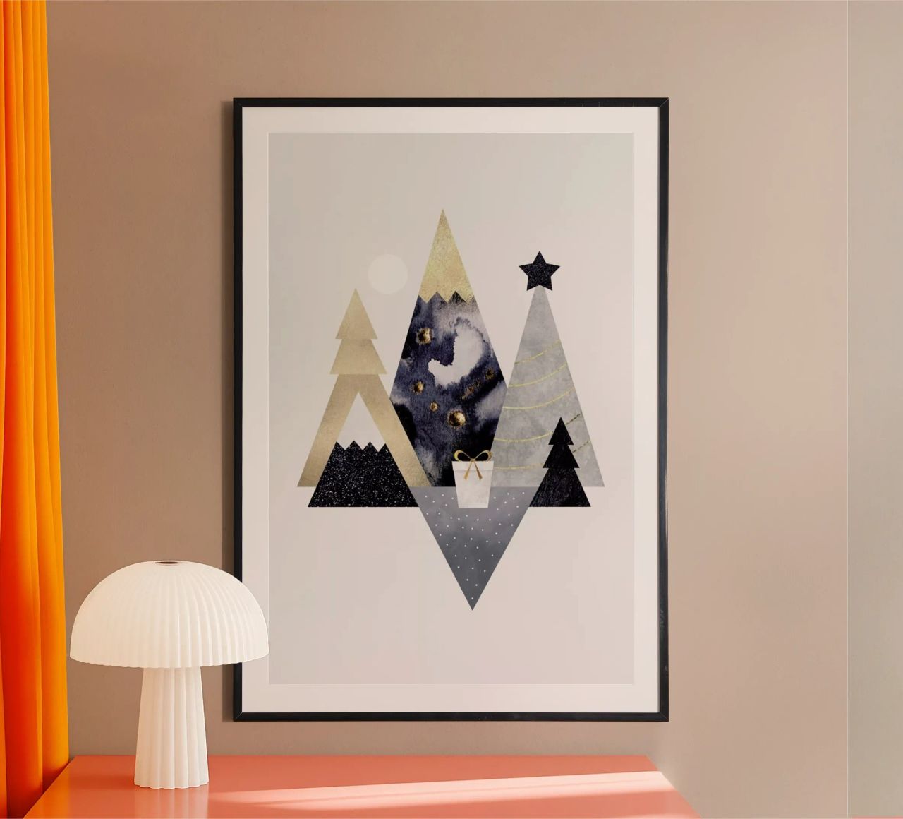 Christmas Mountains Poster von Elisabeth Fredriksson