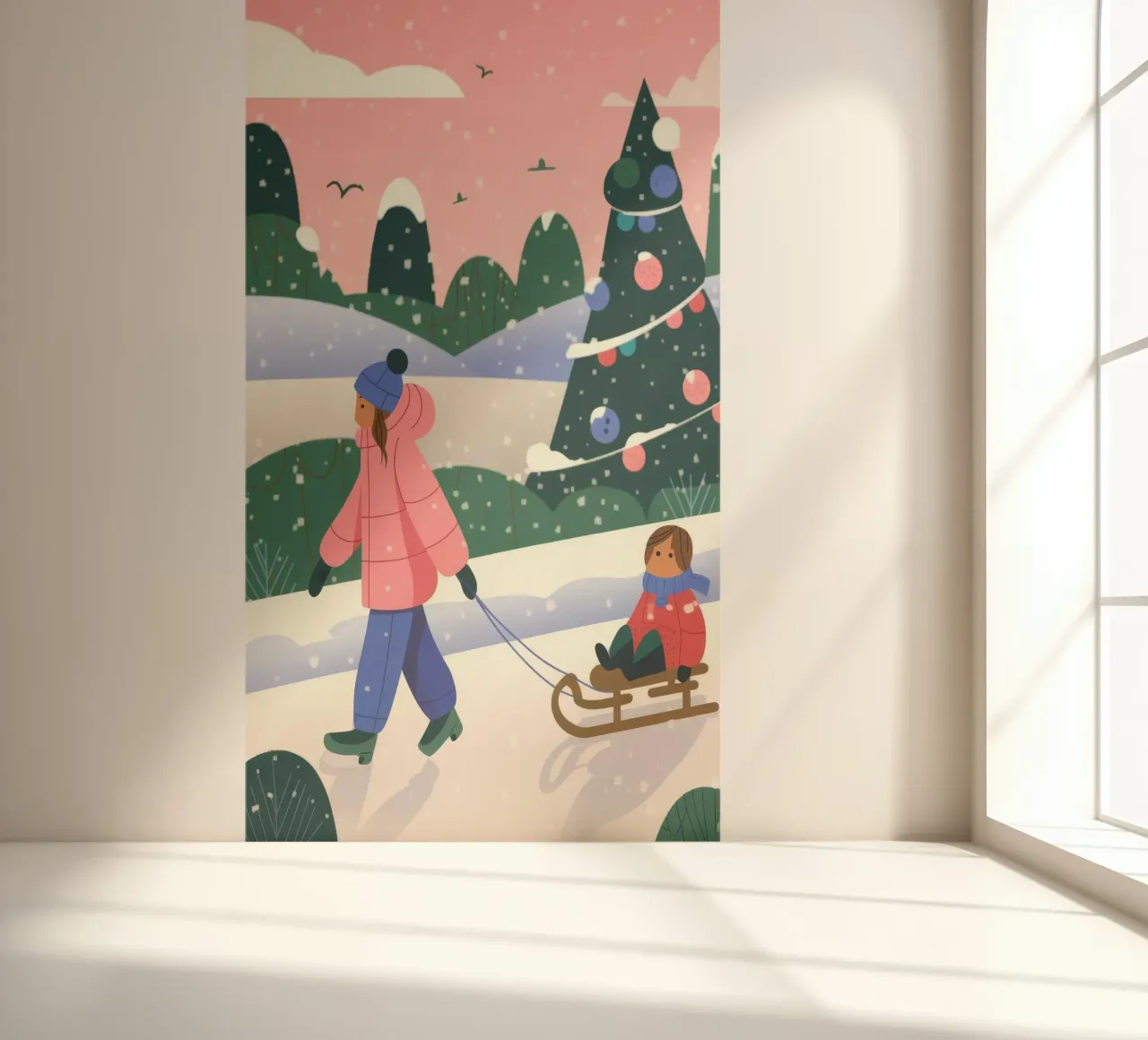 Winterpretdag fotobehang van Emery Kate