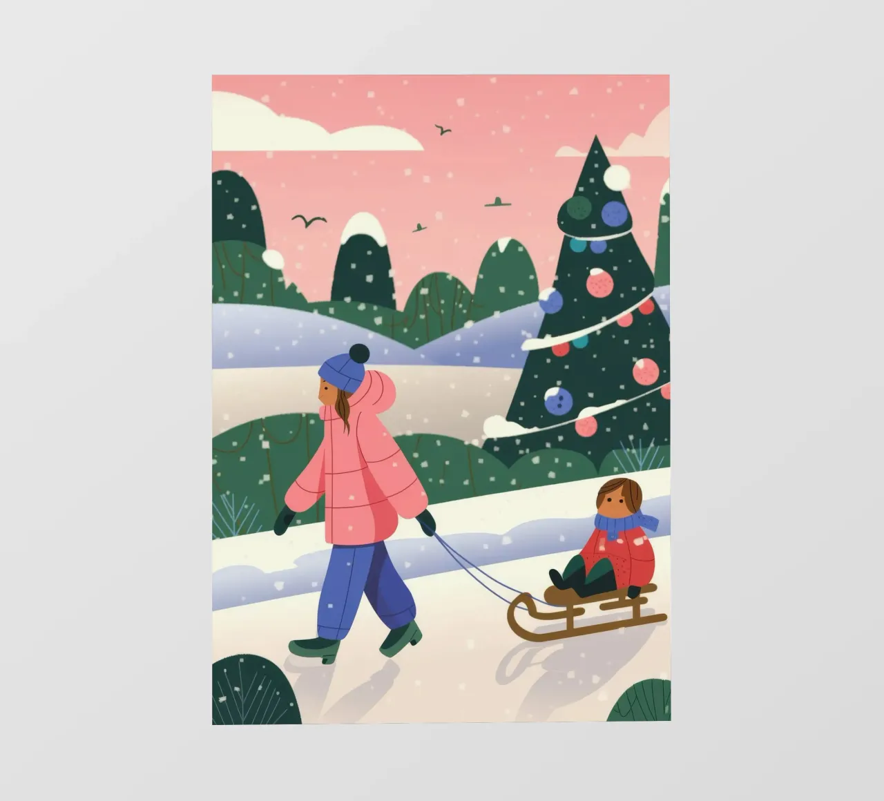 Winterpretdag fotobehang van Emery Kate