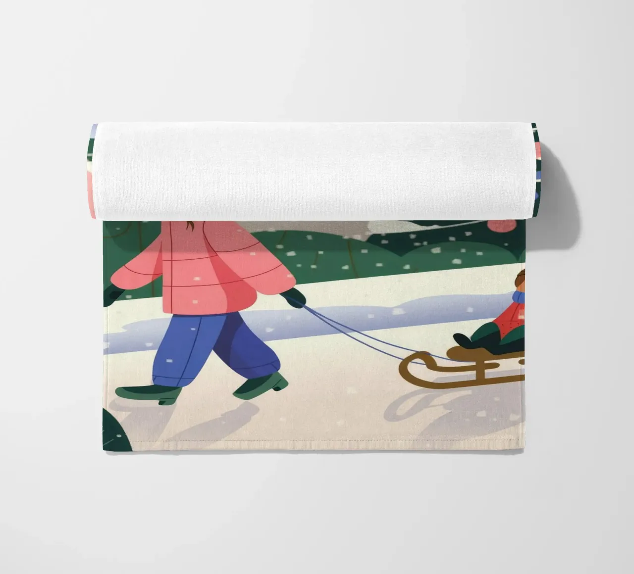 Winter Fun Day beach towel by Emery Kate