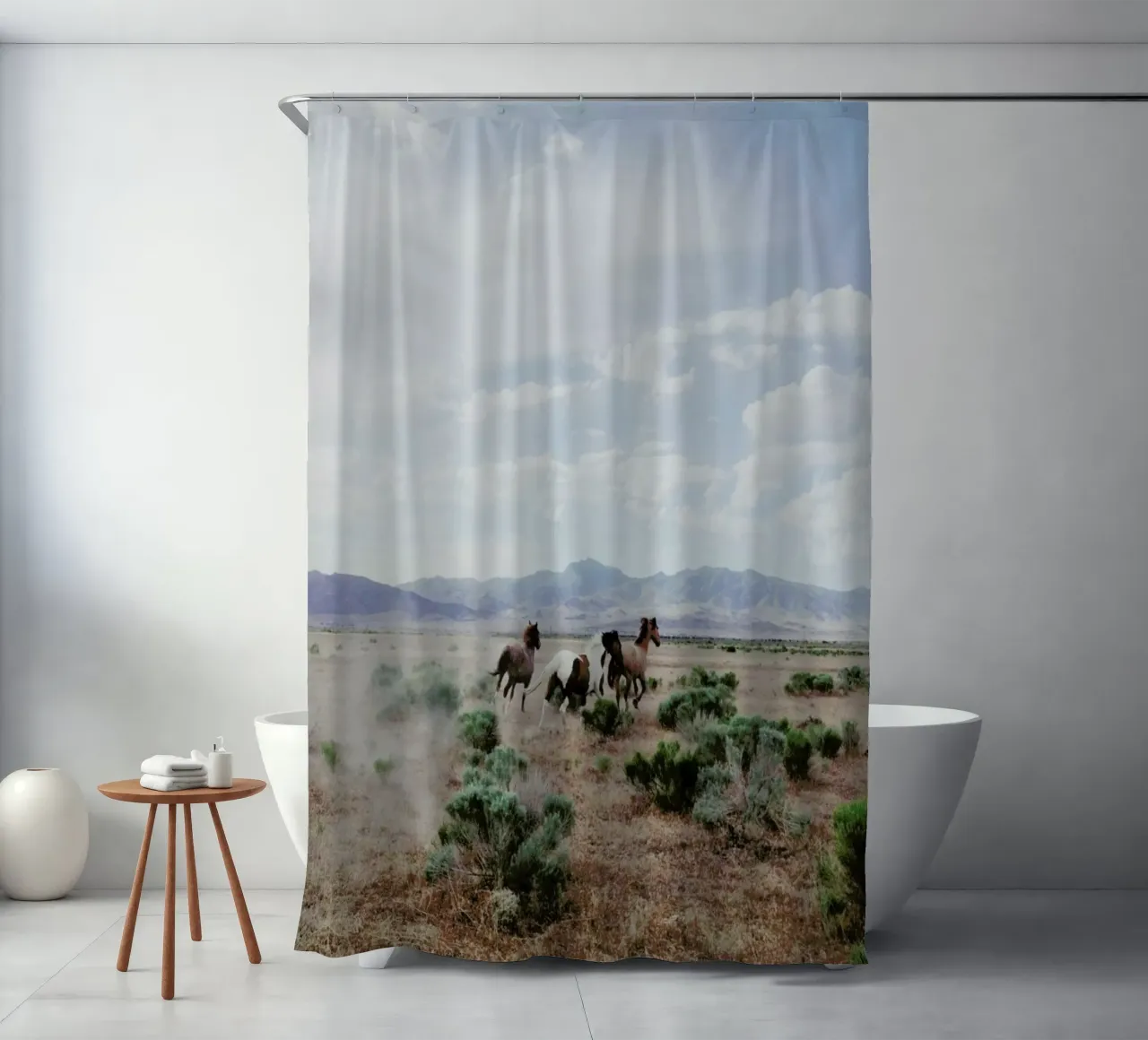 Running Horses tenda da doccia da Kevin Russ