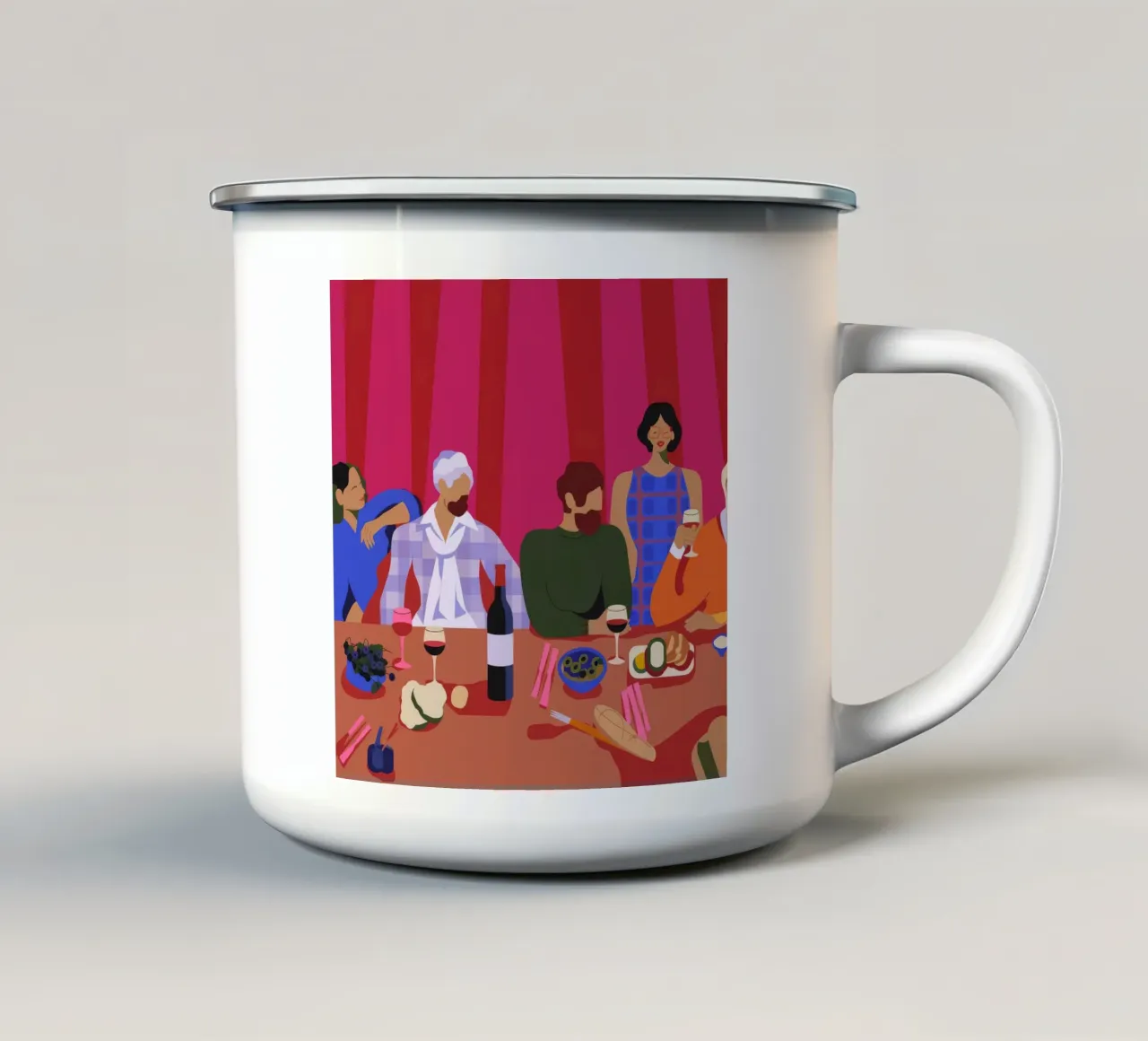 Riunione di festa tazza in smalto da Emery Kate